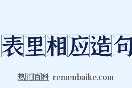 表里相应造句是什么意思的图片